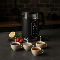 CZAJNIK ELEKTRYCZNY REGULACJA TEMPERATURY DIGITAL CZARNY 1,7L 3000W 40-100°