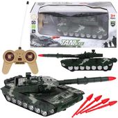 Czołg Zdalnie Sterowany na Pilot z Wyrzutnią Armata Tank Światło Zielony