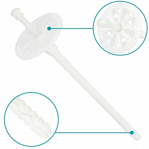 Kołki łączniki dyble izolacji do styropianu LTX fi 10 - 16 cm 200 szt. na Arena.pl