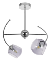 LAMPA sufitowa VEN 2690/2 loftowa OPRAWA szklana chrom przydymiona