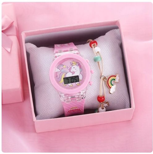 ZEGAREK ELEKTRONICZNY LED BRANSOLETKA DLA DZIEWCZYNKI JEDNOROŻEC na Arena.pl