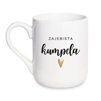 KUBEK "ZAJEBISTA KUMPELA" Wzór - Elegant Coffee 330 ml