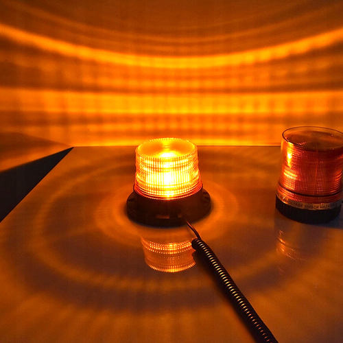 KOGUT Lampa błyskowa ostrzegawcza LED 12V 24V POMARAŃCZOWA sygnalizator na Arena.pl