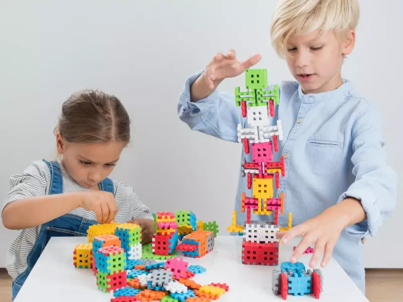 Klocki konstrukcyjne Mini Waffle (140 elementów) zdjęcie 2