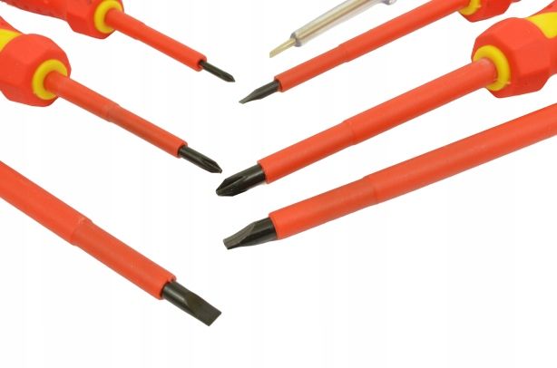 ZESTAW WKRĘTAKI ŚRUBOKRĘTY IZOLOWANE + PRÓBNIK DO PRĄDU PROBÓWKA TESTER x7 zdjęcie 9