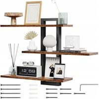 PÓŁKA WISZĄCA PÓŁKI WISZĄCE NAŚCIENNY półka ŚCIENNA DREWNO METAL