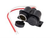 PODWÓJNE GNIAZDO ZAPALNICZKI HERMETYCZNE 2x12V AUTO MOTOR QUAD