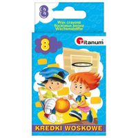 kredki woskowe 8 kolorów titanum