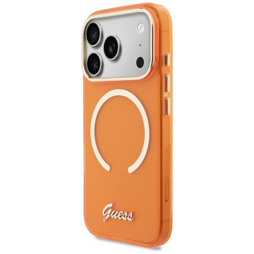 etui guess iml script metal magsafe do   iphone 17 pro pomarańczowy na Arena.pl