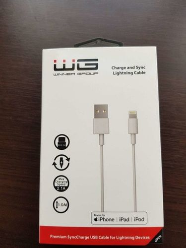 Kabel Lightning WG certyfikat MFI iPhone 1m biały na Arena.pl