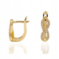 Kolczyki Znak nieskończoności z cyrkoniami ze stali chirurgicznej 1,5cm