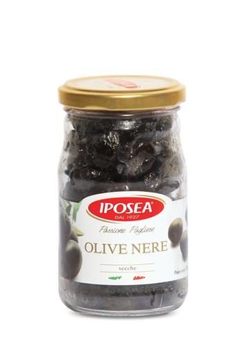 IPOSEA Suszone czarne oliwki w przyprawach 190 g zdjęcie 1