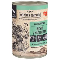 karma dla psa indyk królik 400g wiejska zagroda hipoalergiczna bez zbóż