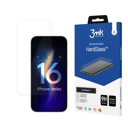 Szkło hartowane 9H 3mk HardGlass™ na Apple iPhone 16 Pro na Arena.pl
