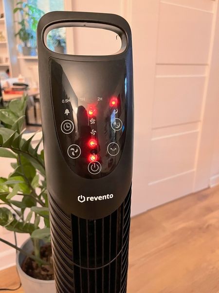 Wentylator Wiatrak Kolumnowy Obrotowy + PILOT Revento Zephyr Black Czarny zdjęcie 9