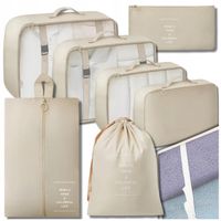 Pojemny Organizer Podróżny Zestaw 7szt Walizki Torby Szafy siatki pranie