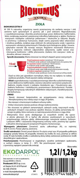 ekodarpol biohumus extra zioła 1,2l zdjęcie 4