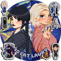 OPŁATEK NA TORT 30CM - WEDNESDAY ADDAMS + IMIĘ + GRATIS! 24CM 26CM