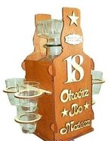 stojak butelka + karafka + kieliszki 18 | 249