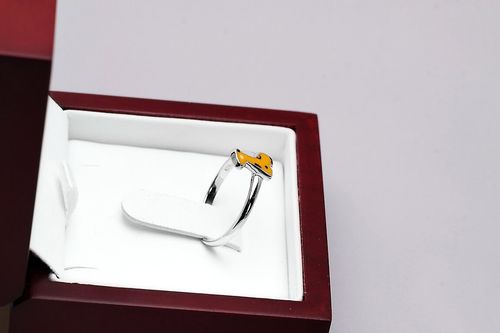 Srebrny pierścionek PSE3478 - Emalia na Arena.pl