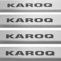 Listwa progowa SKODA KAROQ Stal nierdzewna 304 mat z czarnymi literami 4szt