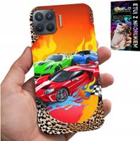 ETUI DO OPPO RENO 4 LITE - DLA DZIECI, SAMOCHODY WYŚCIGOWE + SZKŁO