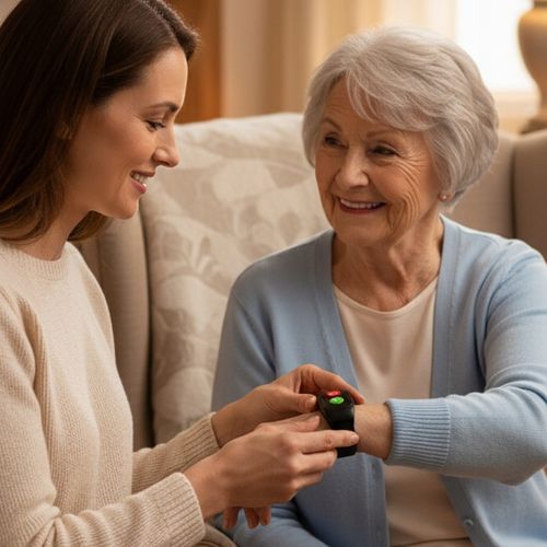 OPASKA DLA SENIORA LOKALIZATOR GPS CZUJNIK UPADKU TĘTNO PRZYCISK SOS na Arena.pl