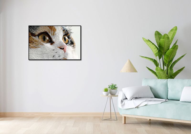 Plakat 91,5x60cm Nitkowany Kot zdjęcie 4