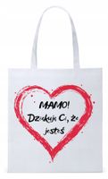 Dla Mamy Mamusi Prezent Torba Eco Biała Shopper Z Nadrukiem Ze Zdjęciem