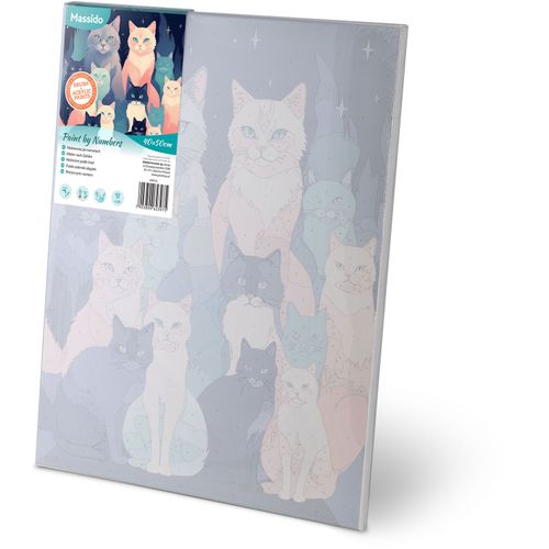 Obraz do malowania po numerach 40x50 cm Massido Koty na Arena.pl