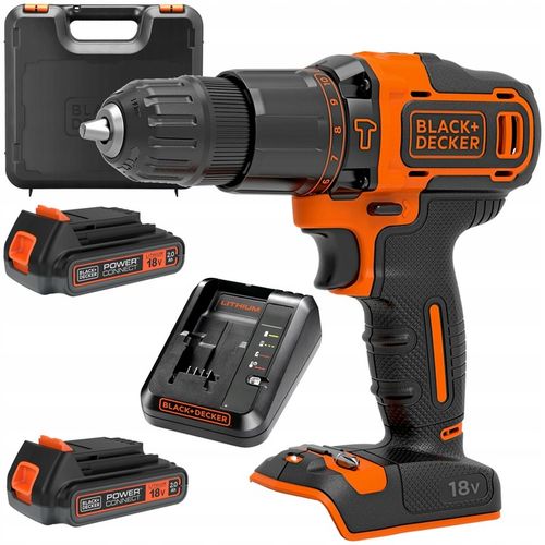 Black Decker Wiertarko wkrętarka udarowa 18V BDCHD18K1B2 2x 2,0Ah 40Nm na Arena.pl