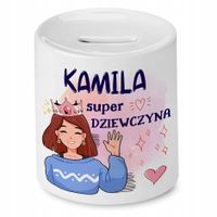 Skarbonka 330 Ml Dla Kamili Córki Dziecka Z Nadrukiem Ze Zdjęciem