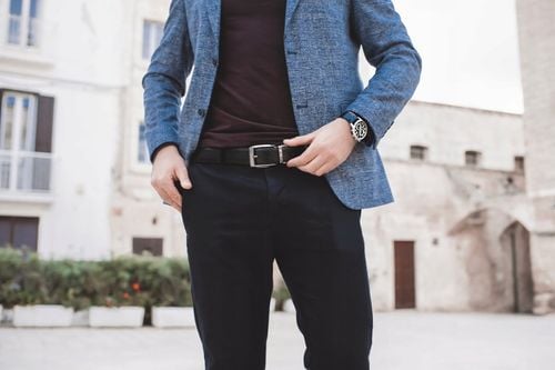 DWUSTRONNY SKÓRZANY PASEK DO SPODNI PASEK MĘSKI DO SPODNI Hugh Butler na Arena.pl