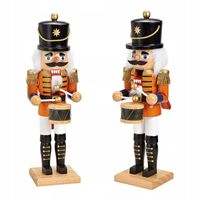 Drewniana figurka dziadka do orzechów, 44x14x11 cm