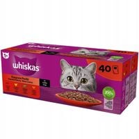 WHISKAS saszetki 85gx40 Drób, jagnięcina, wołowina w sosie MIX