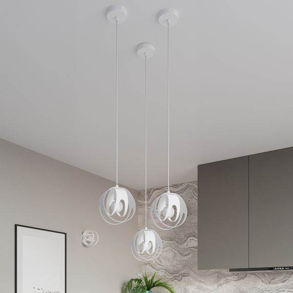 Lampa wisząca TULOS 1 biała zdjęcie 6