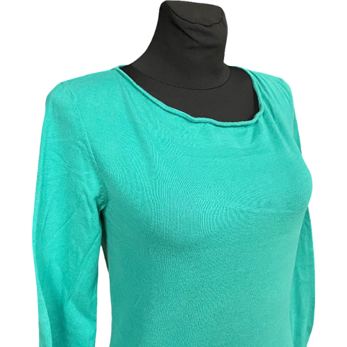 Wygodna Damska Koszulka na Długi Rękaw Bawełna Zielony Rozmiar L na Arena.pl