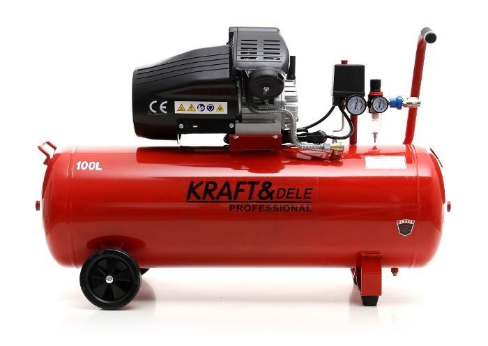 kompresor olejowy 100l 2 tłoki kd1480 + separator zdjęcie 2