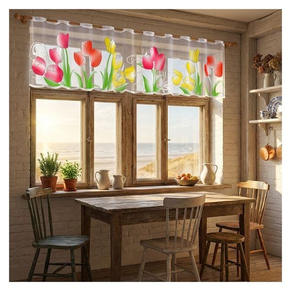 Firanka Tulipany wysokość 50 cm DomoweTekstylia | WN266T 050 zdjęcie 5