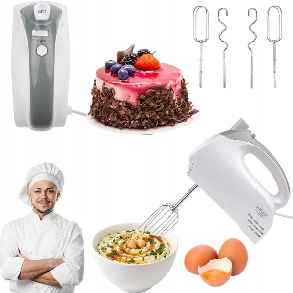 MIKSER RĘCZNY ROBOT KUCHENNY MIKSER TURBO 5 BIEGÓW zdjęcie 1
