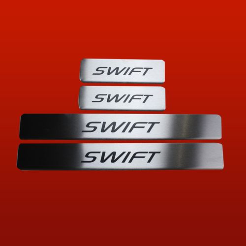 Listwa progowa SUZUKI SWIFT MK4 Stal nierdzewna 304 mat z czarnymi literami na Arena.pl