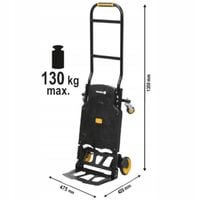 SKŁADANY WÓZEK MAGAZYNOWY 2W1 130KG 78663 VOREL