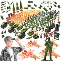 ŻOŁNIERZYKI PLASTIKOWE ZESTAW 307 ELEMENTÓW FIGURKI BAZA WOJSKOWA ARMIA