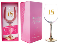 kieliszek do wina ze złotą nóżką " 18 " 500 ml