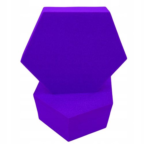 Pianka akustyczna | Gąbka wygłuszająca HEXAGON 32x28x3 cm - fioletowy na Arena.pl
