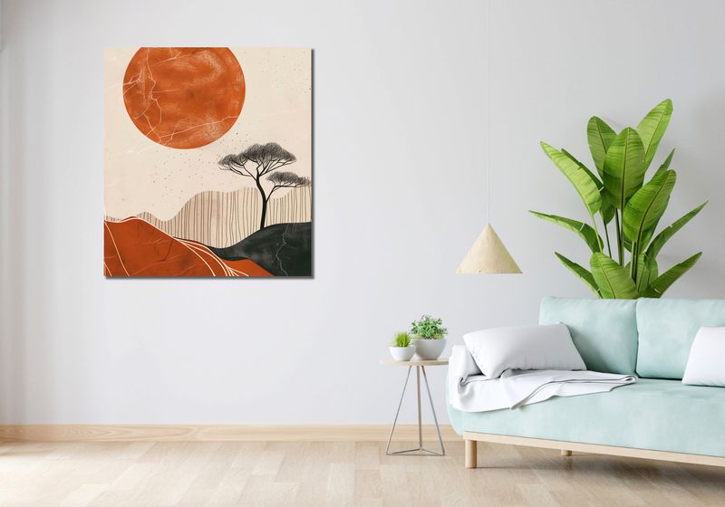 Obraz 90x100cm Afrykański Zachód Słońca zdjęcie 2