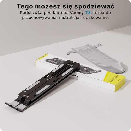 VOOMY T3 Podstawka Pod Laptopa, Czarny na Arena.pl