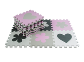 MATA PIANKOWA EDUKACYJNA DUŻE PUZZLE PIANKOWE 2w1 PUZZLE 3D 36 EL 140x140cm