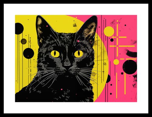 Plakat 35x25cm Neonowy Kocur na Arena.pl