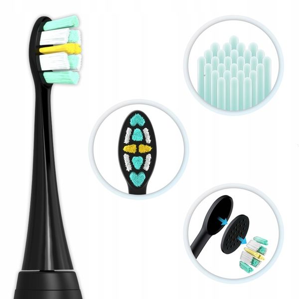 Szczoteczka soniczna elektryczna do zębów 3 tryby Krexus Timer IPX7 zdjęcie 2